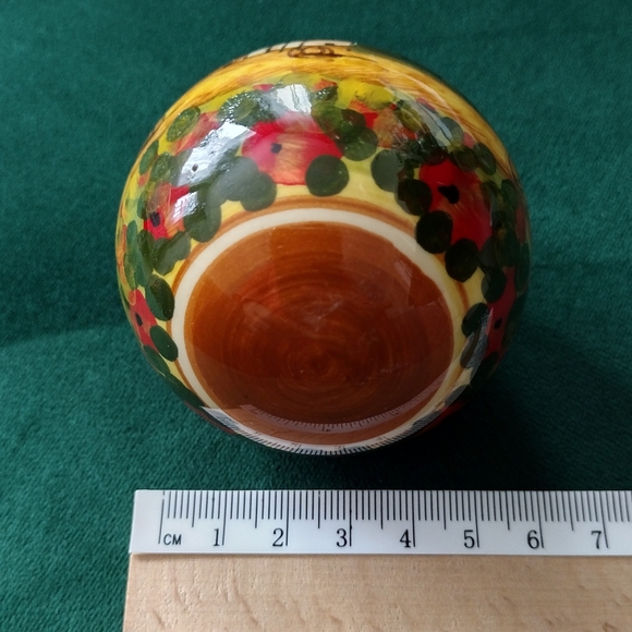 Hand-Painted Ceramic Holiday Christmas Tree Ornament Tuscany Landscape Italy - Picture 6 of 7